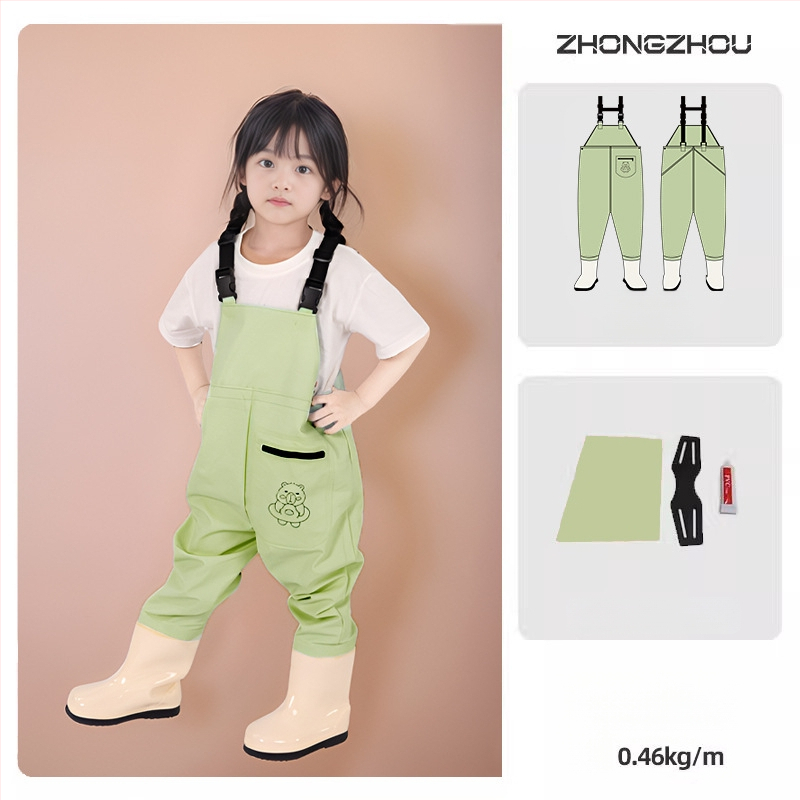 Vaikų atsparūs vandeniui žvejybos drabužiai su vienos dalies waders, unisex, vasara–ruduo, audinys 20213