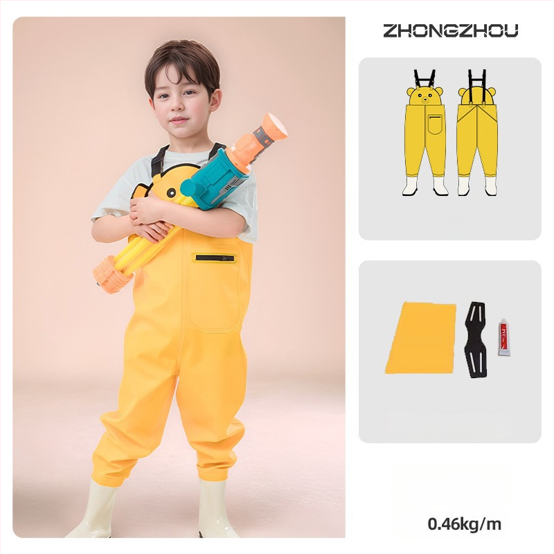 Vaikų atsparūs vandeniui žvejybos drabužiai su vienos dalies waders, unisex, vasara–ruduo, audinys 20213