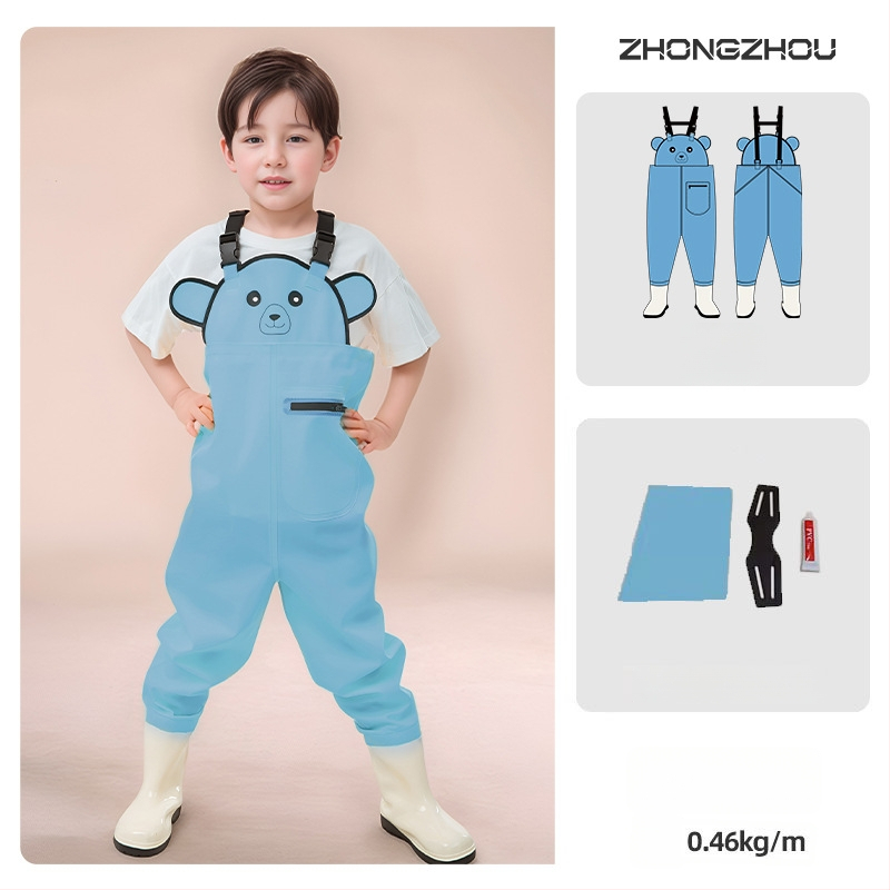 Vaikų atsparūs vandeniui žvejybos drabužiai su vienos dalies waders, unisex, vasara–ruduo, audinys 20213