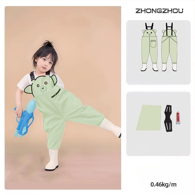 Vaikų atsparūs vandeniui žvejybos drabužiai su vienos dalies waders, unisex, vasara–ruduo, audinys 20213