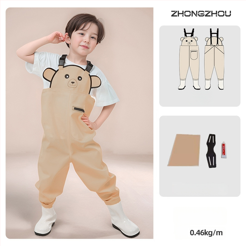 Vaikų atsparūs vandeniui žvejybos drabužiai su vienos dalies waders, unisex, vasara–ruduo, audinys 20213