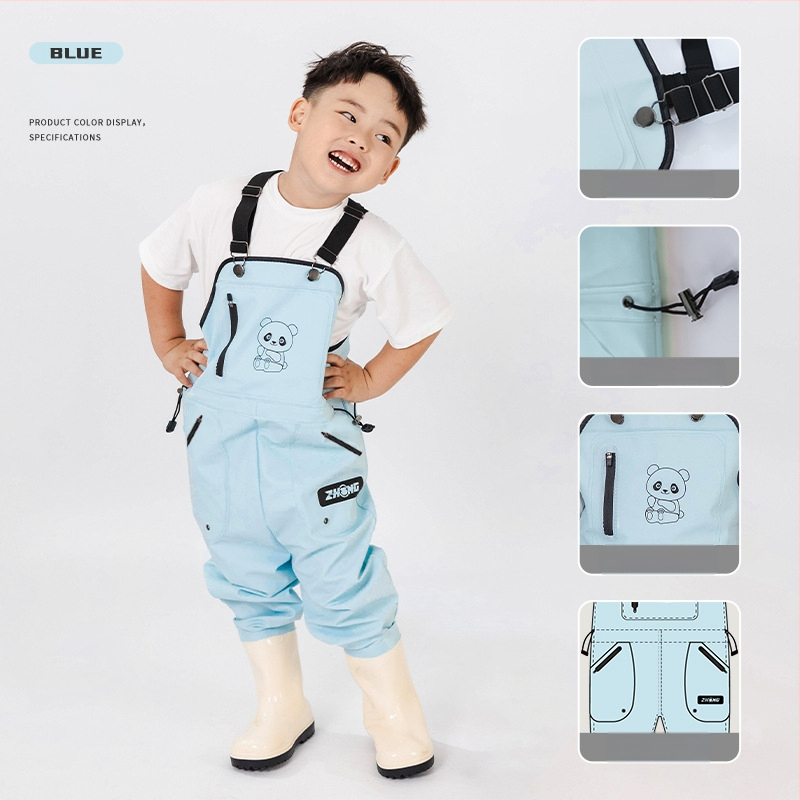 Vaikų atsparūs vandeniui žvejybos drabužiai su vienos dalies waders, unisex, vasara–ruduo, audinys 20213