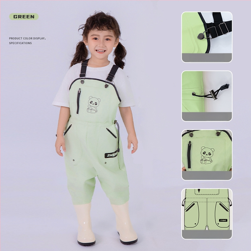 Vaikų atsparūs vandeniui žvejybos drabužiai su vienos dalies waders, unisex, vasara–ruduo, audinys 20213