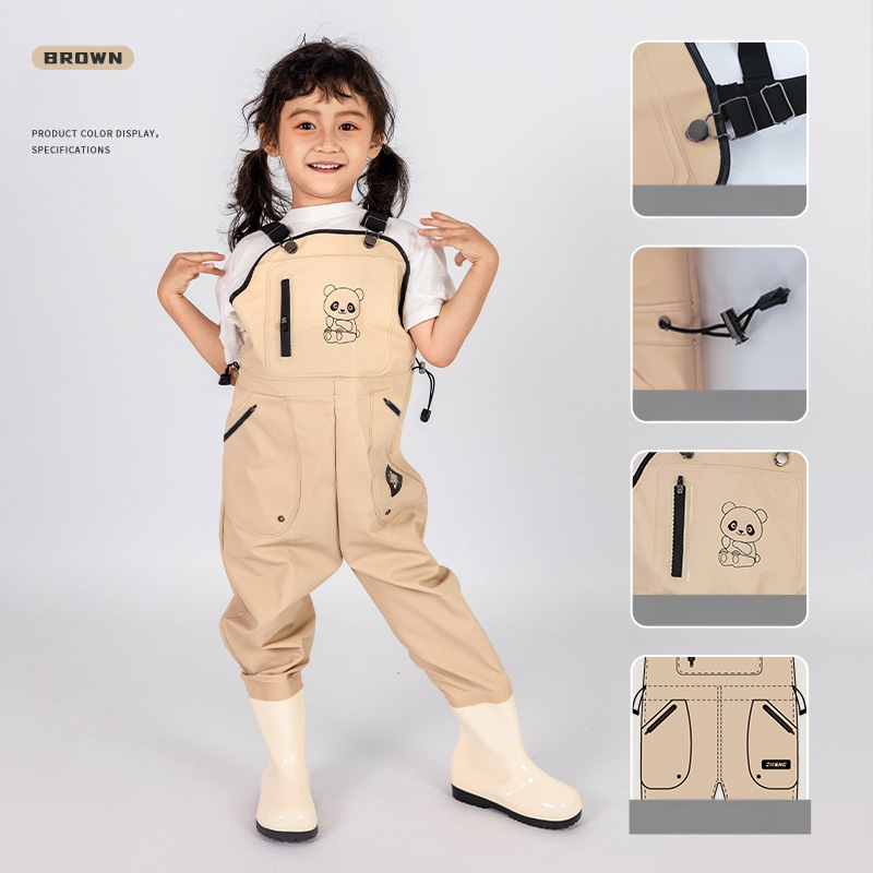 Vaikų atsparūs vandeniui žvejybos drabužiai su vienos dalies waders, unisex, vasara–ruduo, audinys 20213