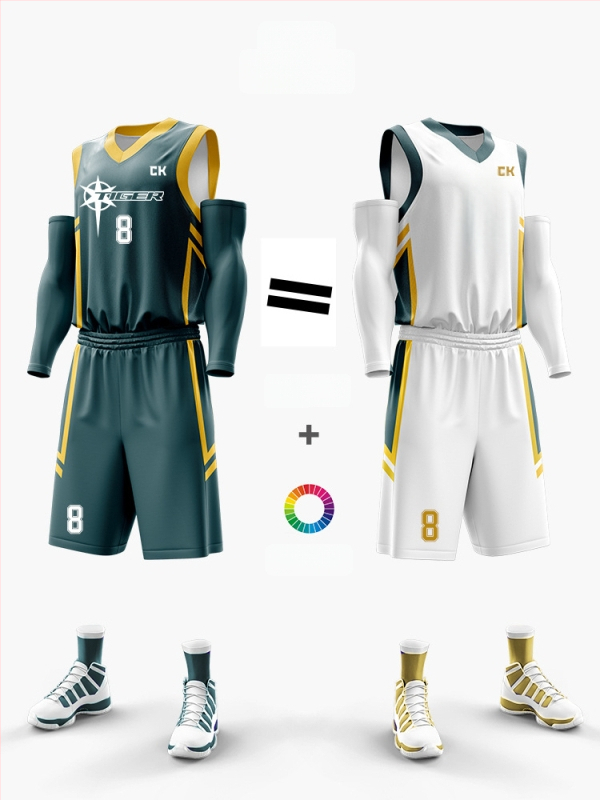 Korvpalliriietuse komplekt kahepoolsest digitaalsest trükist, unisex, suvi, varrukateta, V-kaelus, kiire kuivamine, hingav