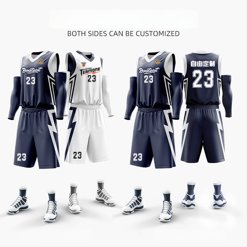 Korvpalliriietuse komplekt kahepoolsest digitaalsest trükist, unisex, suvi, varrukateta, V-kaelus, kiire kuivamine, hingav