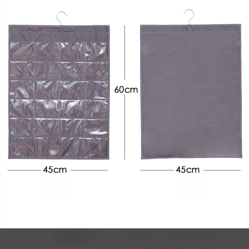 Izložbeni stalak za nakit s prozirnom visećom vrećicom za pohranu, zidni, velika kapaciteta, otporan na prašinu, materijal: papir