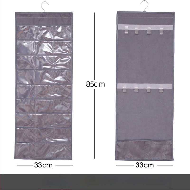 Izložbeni stalak za nakit s prozirnom visećom vrećicom za pohranu, zidni, velika kapaciteta, otporan na prašinu, materijal: papir