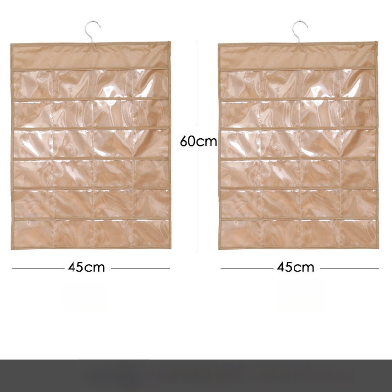 Izložbeni stalak za nakit s prozirnom visećom vrećicom za pohranu, zidni, velika kapaciteta, otporan na prašinu, materijal: papir