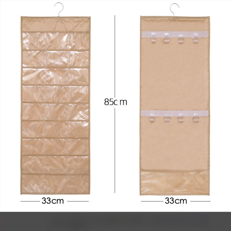 Izložbeni stalak za nakit s prozirnom visećom vrećicom za pohranu, zidni, velika kapaciteta, otporan na prašinu, materijal: papir