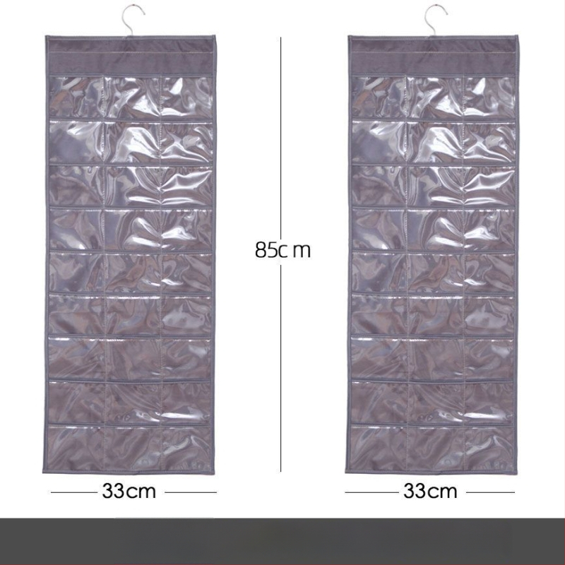 Izložbeni stalak za nakit s prozirnom visećom vrećicom za pohranu, zidni, velika kapaciteta, otporan na prašinu, materijal: papir