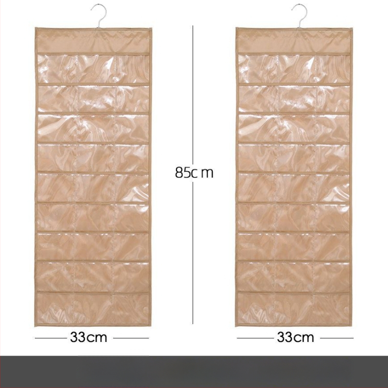 Izložbeni stalak za nakit s prozirnom visećom vrećicom za pohranu, zidni, velika kapaciteta, otporan na prašinu, materijal: papir