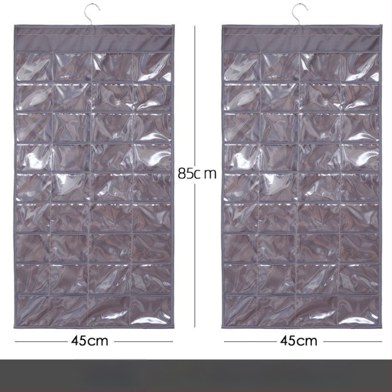 Izložbeni stalak za nakit s prozirnom visećom vrećicom za pohranu, zidni, velika kapaciteta, otporan na prašinu, materijal: papir