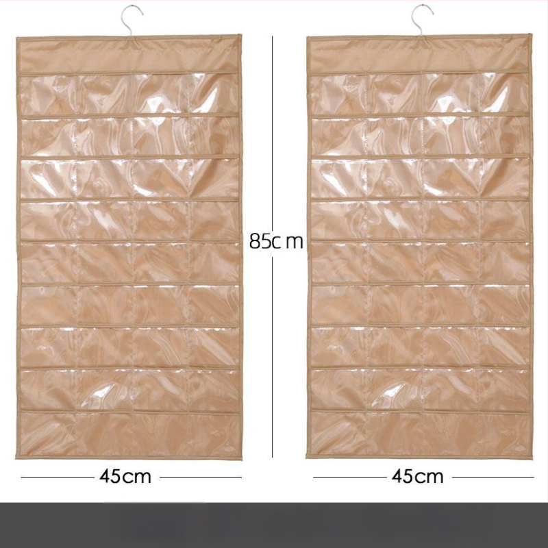 Izložbeni stalak za nakit s prozirnom visećom vrećicom za pohranu, zidni, velika kapaciteta, otporan na prašinu, materijal: papir