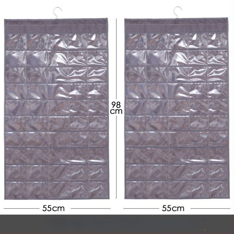 Izložbeni stalak za nakit s prozirnom visećom vrećicom za pohranu, zidni, velika kapaciteta, otporan na prašinu, materijal: papir