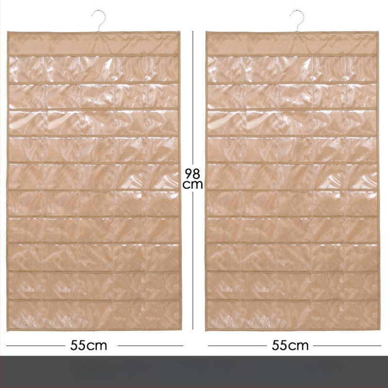 Izložbeni stalak za nakit s prozirnom visećom vrećicom za pohranu, zidni, velika kapaciteta, otporan na prašinu, materijal: papir