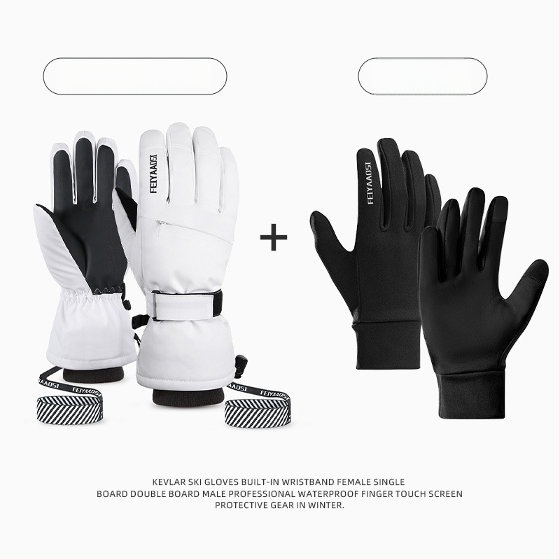 Slēpošanas cimdi no PU materiāla – produkta kods 001