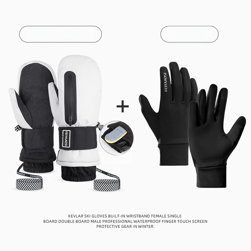 Slēpošanas cimdi no PU materiāla – produkta kods 001