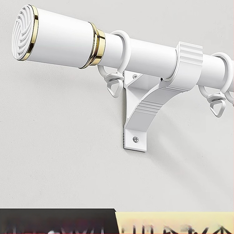 Be gręžimo teleskopinė užuolaidų lazdelė komplektas su dviguba atrama