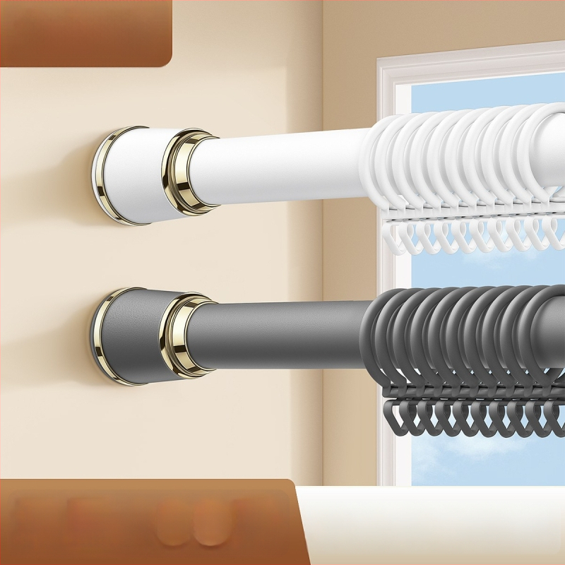 Be gręžimo teleskopinė užuolaidų lazdelė komplektas su dviguba atrama