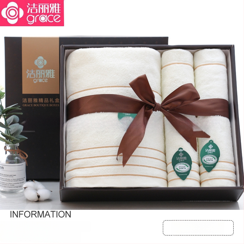 Trys rankšluosčių komplektas su dovanų dėžute, 100% medvilnė, logotipo spausdinimas įmanomas, 320 g