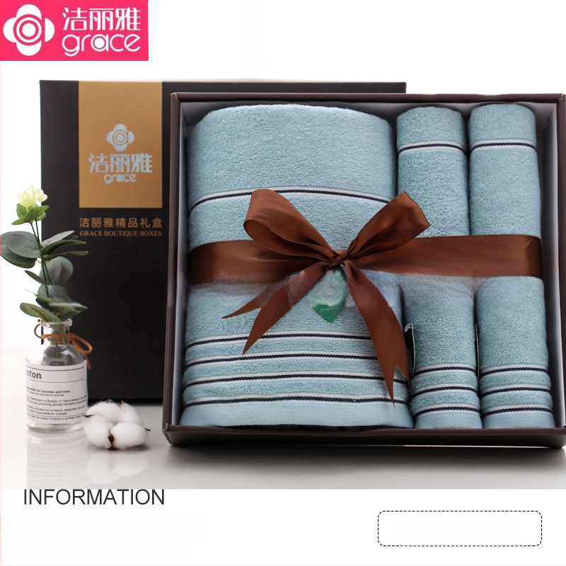 Trys rankšluosčių komplektas su dovanų dėžute, 100% medvilnė, logotipo spausdinimas įmanomas, 320 g