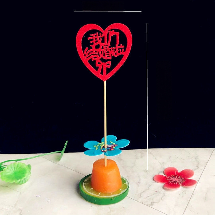 Dekoratīvi bambusa špīzi kāzām un banketam, auduma apdare, PP maisiņa iepakojums, zīmols String Red, Ķīnas Valentīna dienas izdevums