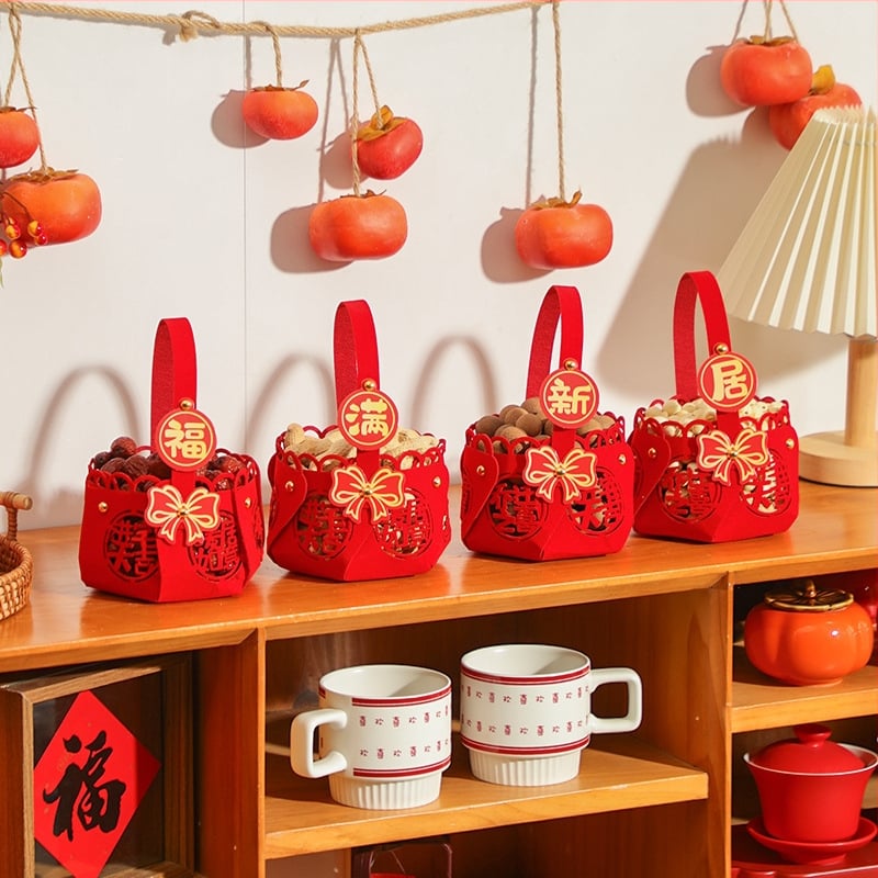 Jaunā mājokļa dekoru komplekts – augļu šķīvja dekori no nešūta auduma (non-woven fabric), iepakojums Opp bag