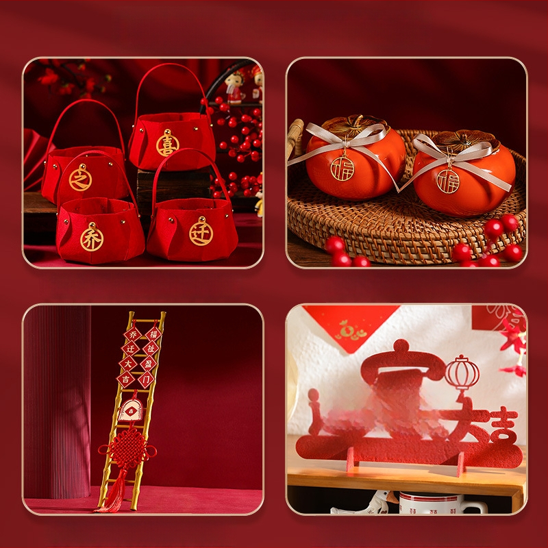 Jaunā mājokļa dekoru komplekts – augļu šķīvja dekori no nešūta auduma (non-woven fabric), iepakojums Opp bag