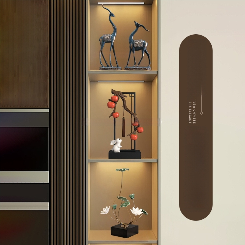 Nappaliba szóló dekoratív szobor TV-szekrényhez - gyanta, új kínai stílus, polírozott felület, születésnapi ajándék