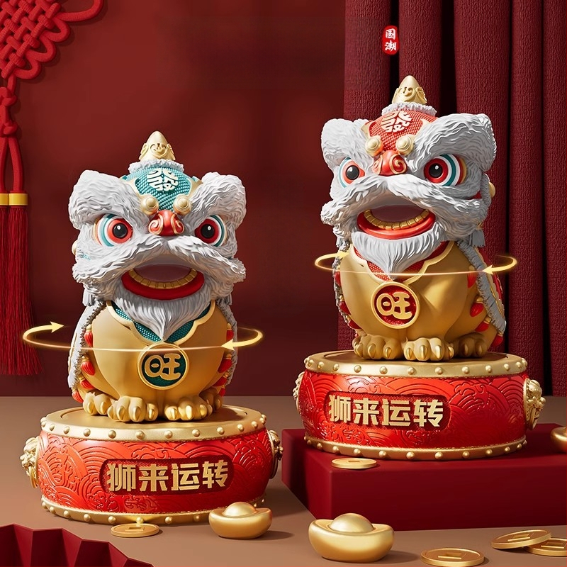 Új kínai stílusú dísz rezin oroszlán-tánc – irodába és nappaliba való – ajándék üzleti, konferencia vagy promóciós felhasználásra