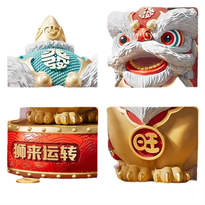 Új kínai stílusú dísz rezin oroszlán-tánc – irodába és nappaliba való – ajándék üzleti, konferencia vagy promóciós felhasználásra