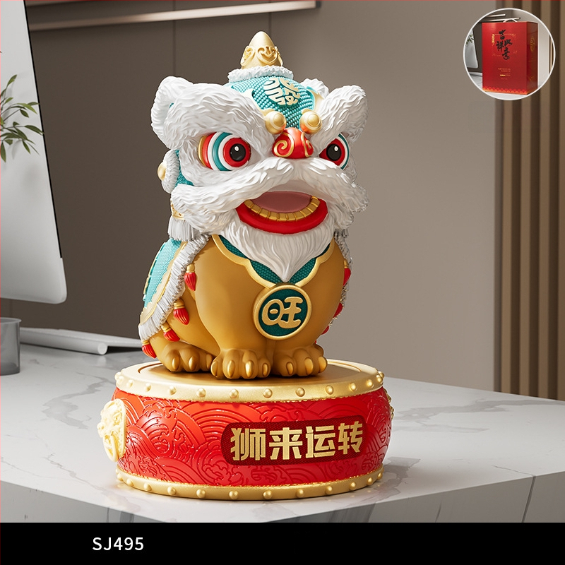 Új kínai stílusú dísz rezin oroszlán-tánc – irodába és nappaliba való – ajándék üzleti, konferencia vagy promóciós felhasználásra