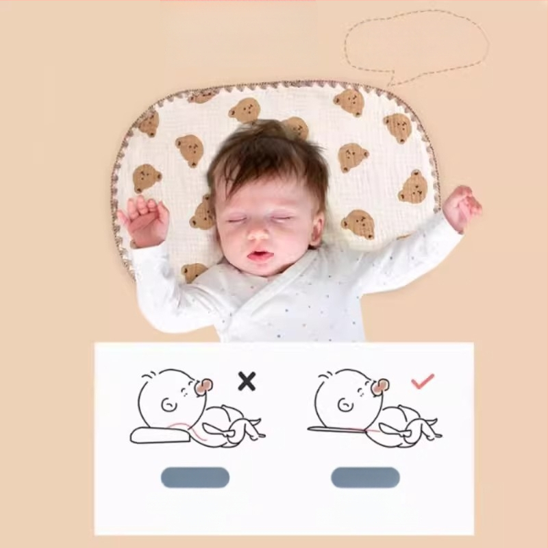 Debesėlių pagalvė kūdikiams, 100% medvilnė, dešimties sluoksnių marlė, piešinių stilius