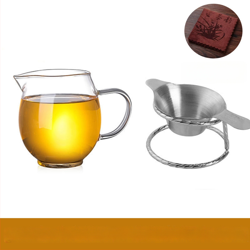Σετ τσαγιού από θερμοανθεκτικό παχύ γυαλί με ενσωματωμένο φίλτρο για τσάι και φίλτρο έγχυσης