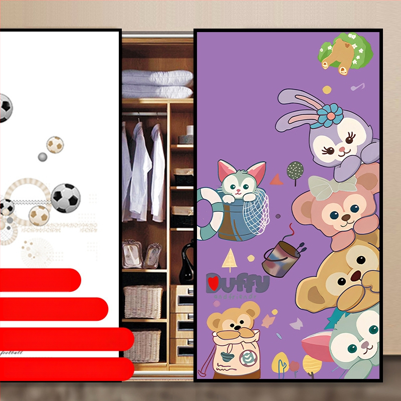 PVC lipnus stiklo plėvelė su animacijos raštu svetainei – 1 vnt.