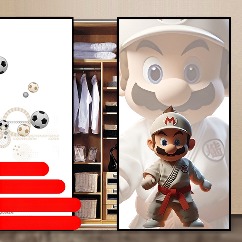 PVC lipnus stiklo plėvelė su animacijos raštu svetainei – 1 vnt.