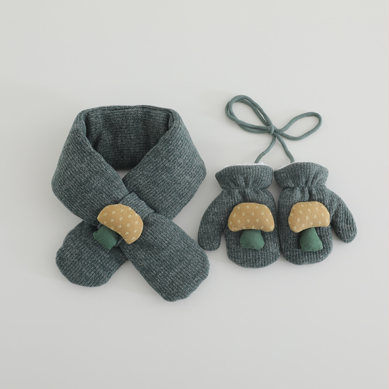 Benhui žieminės vaikų pirštinės su fliso vidumi, iš medvilnės pluošto, 2–5 metai