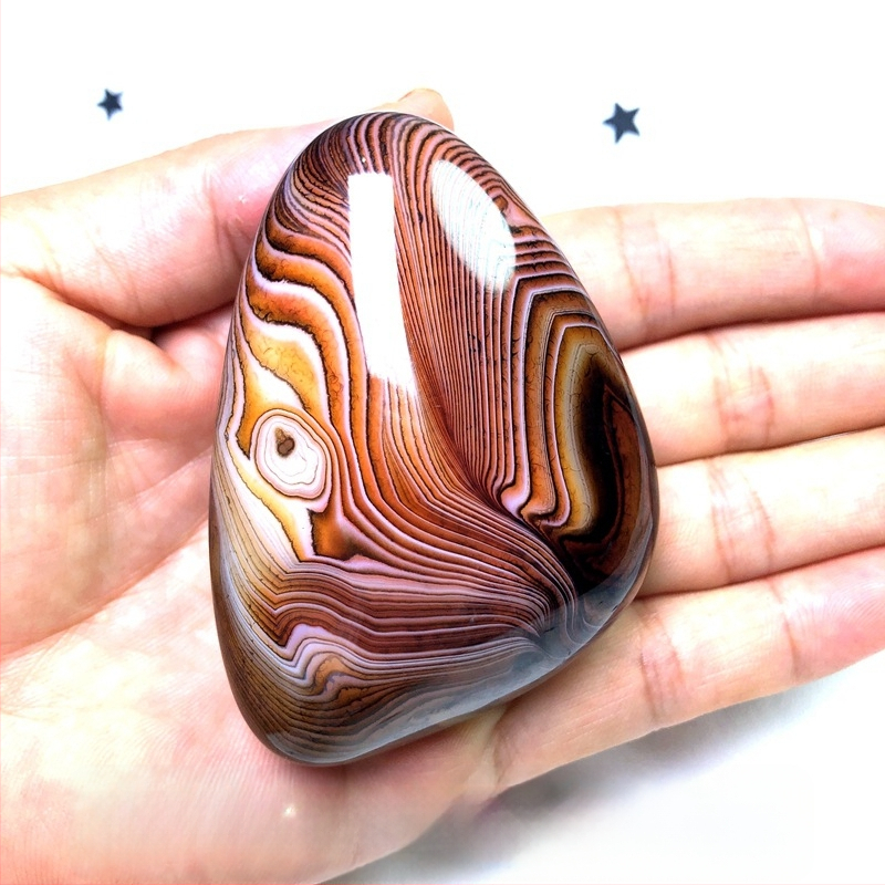 Agāta kulons ar dabisku akmeni, polēta virsma, dabiskā forma, karājams dekors, jauns ķīniešu stils