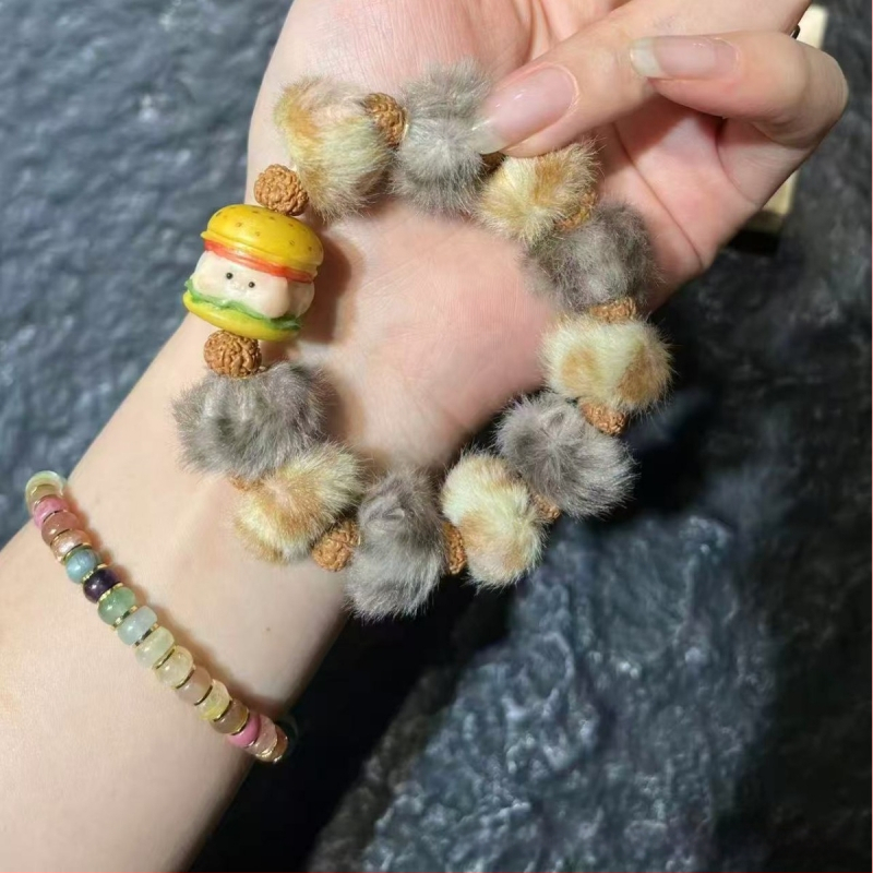 Koka rokassprādze, jauns ķīniešu stils, unisex, rokām darināta, karikatūras dizains