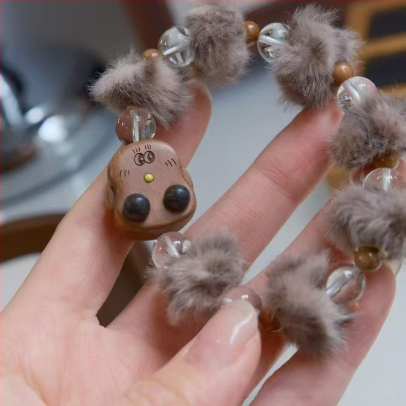 Koka rokassprādze, jauns ķīniešu stils, unisex, rokām darināta, karikatūras dizains