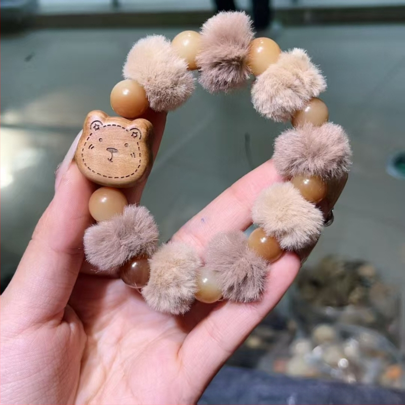 Koka rokassprādze, jauns ķīniešu stils, unisex, rokām darināta, karikatūras dizains