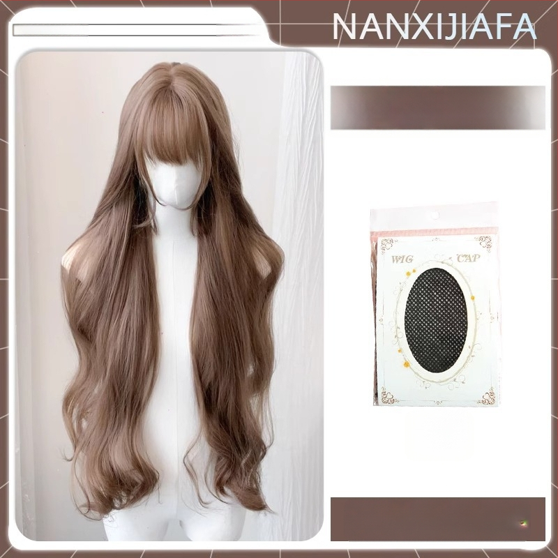 Parūka ar divām astiņām, garas viļņotas cirtas, pilna galva, augsttemperatūras šķiedras