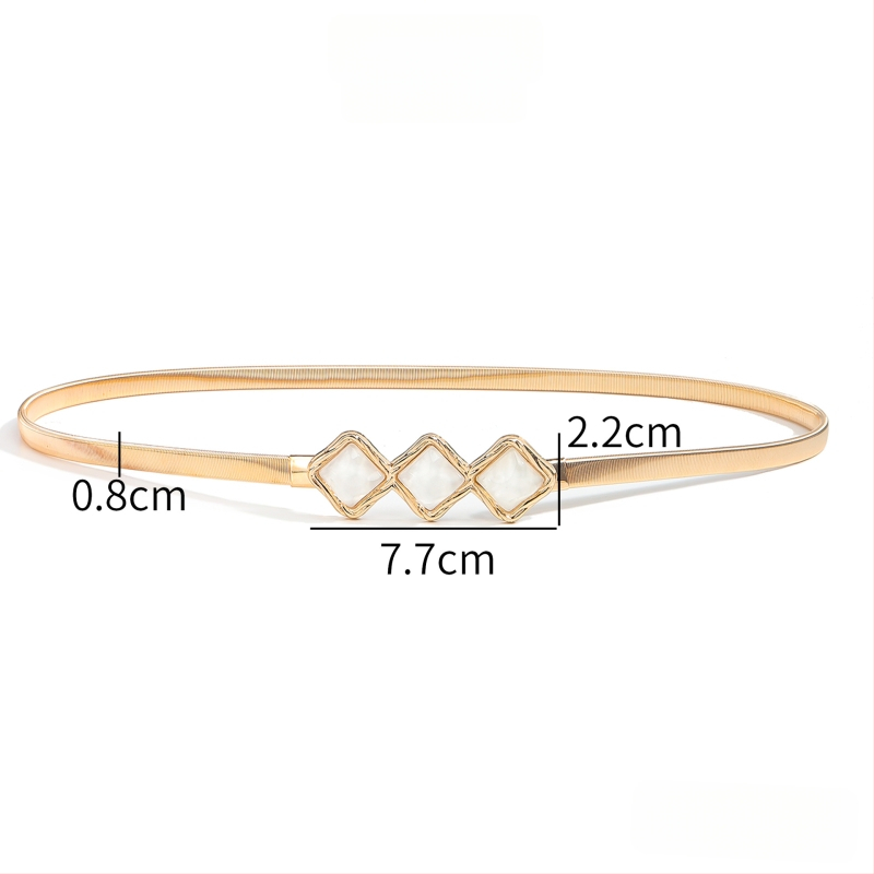 Juosmens grandinėlė su kristalų kaspeliu, elastinė metalinė juosta moterims, universalus aksesuaras visoms sezonoms, Haoyu HYY19417