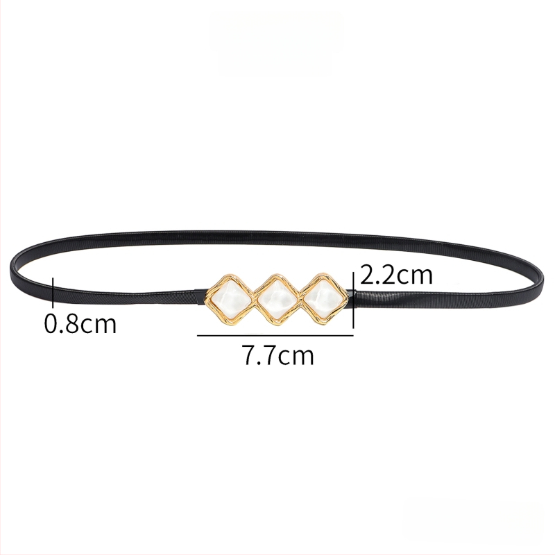 Juosmens grandinėlė su kristalų kaspeliu, elastinė metalinė juosta moterims, universalus aksesuaras visoms sezonoms, Haoyu HYY19417