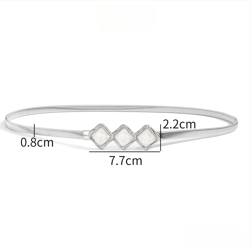 Juosmens grandinėlė su kristalų kaspeliu, elastinė metalinė juosta moterims, universalus aksesuaras visoms sezonoms, Haoyu HYY19417