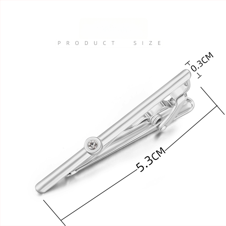 Персонализираема медна закопчалка за вратовръзка, плоска глава, мъжки стил, лазерно гравирано лого
