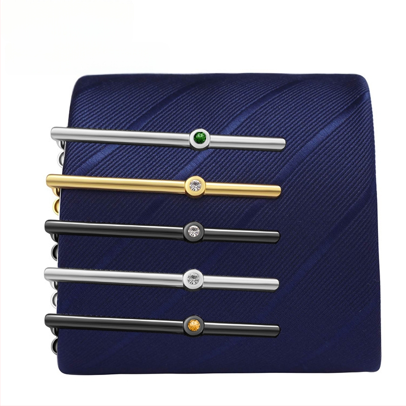 Персонализираема медна закопчалка за вратовръзка, плоска глава, мъжки стил, лазерно гравирано лого