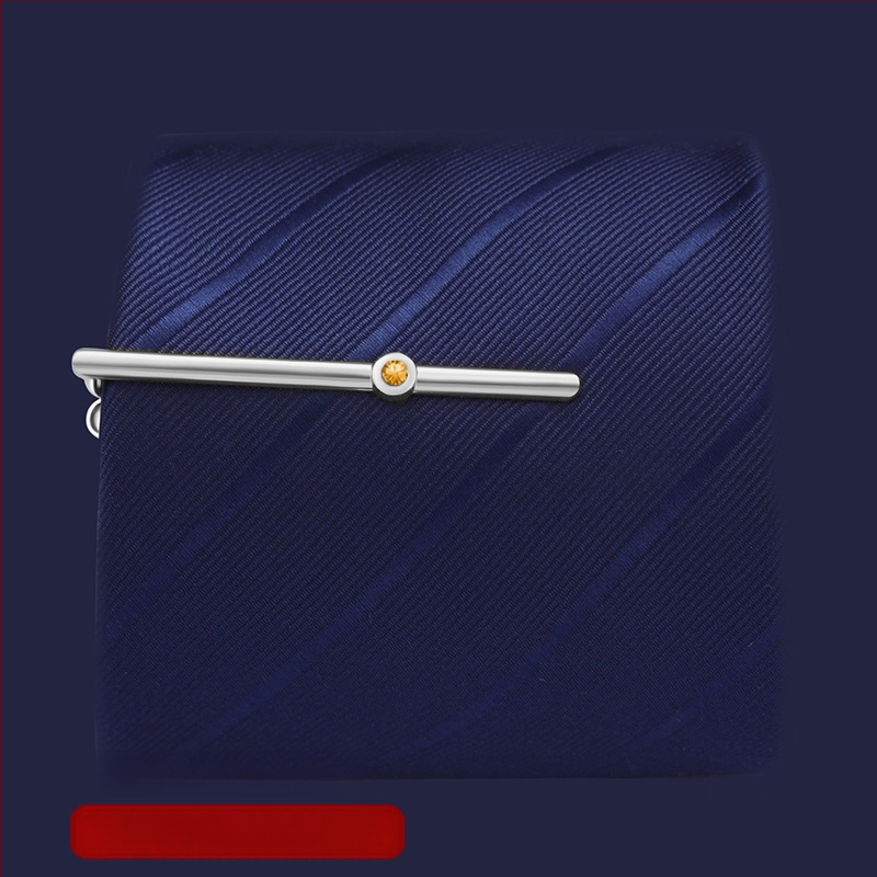 Персонализираема медна закопчалка за вратовръзка, плоска глава, мъжки стил, лазерно гравирано лого