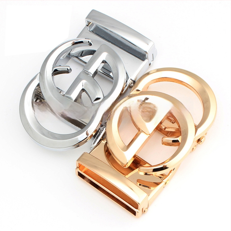 Автоматична катарама за колан, сплав, елипсовидна форма, модел с букви, бизнес стил